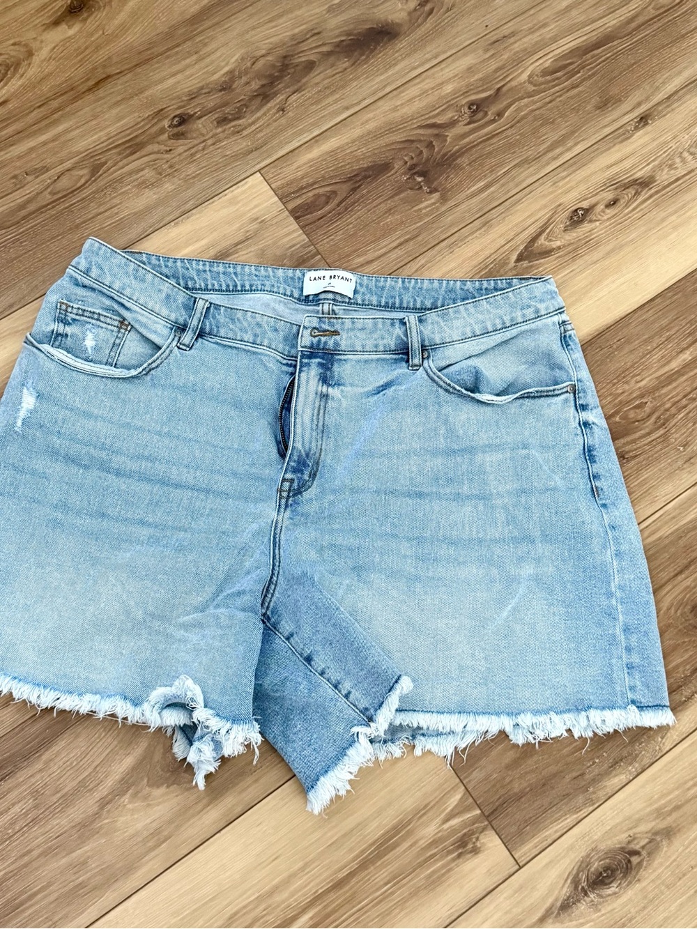 Lane Bryant Light Blue Distressed Denim Cutoff Shorts